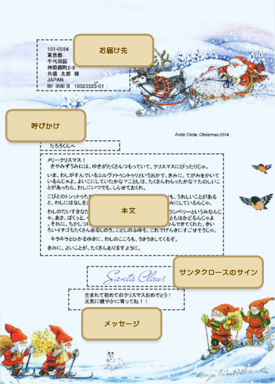 サンタクロースからの手紙