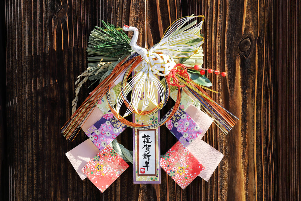 折り紙で正月リースの作り方！正月飾りに鶴のリースを簡単手作りセツの折り紙処