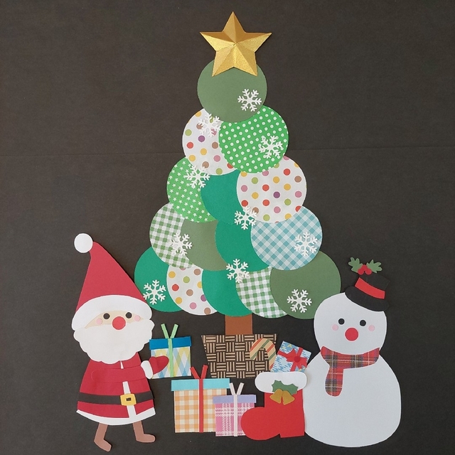 保育壁面飾り クリスマスツリ