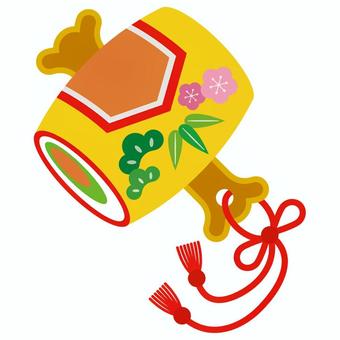 打ち出の小槌とトライラストのフリー素材イラストイメージ