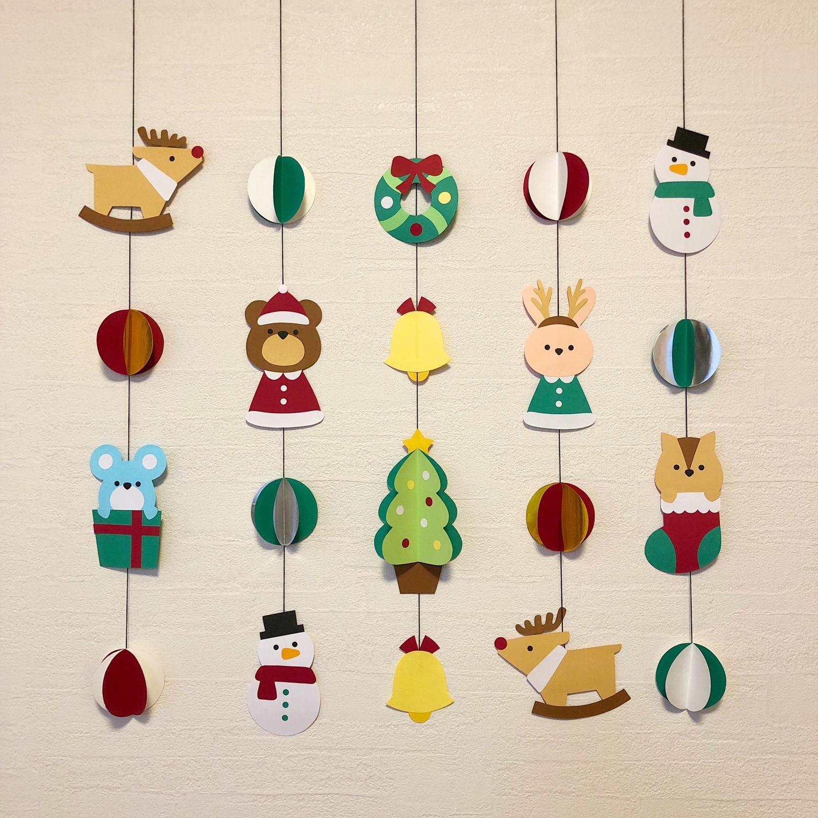 クリスマス リース 製作キット 吊るし飾り 壁面飾り 保育 高齢者 クラフト