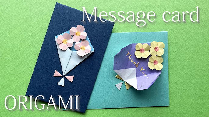 折り紙でメッセージカード。開く＆おしゃれ・かわいい仕掛けの箱でプレゼントにも最適です♪おりがみっこⅡ