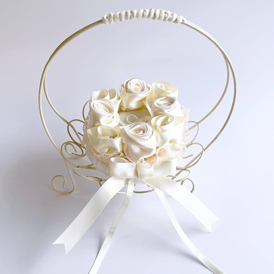 お花いっぱいカゴリングピローの作り方 手順1リングピローウェディング アトリエハンドメイドレシピ 作り方 と手作り情報サイト