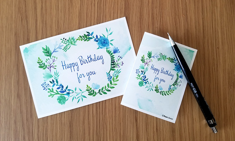 お誕生日寄せ書き無料テンプレート『メッセージデザイン③』