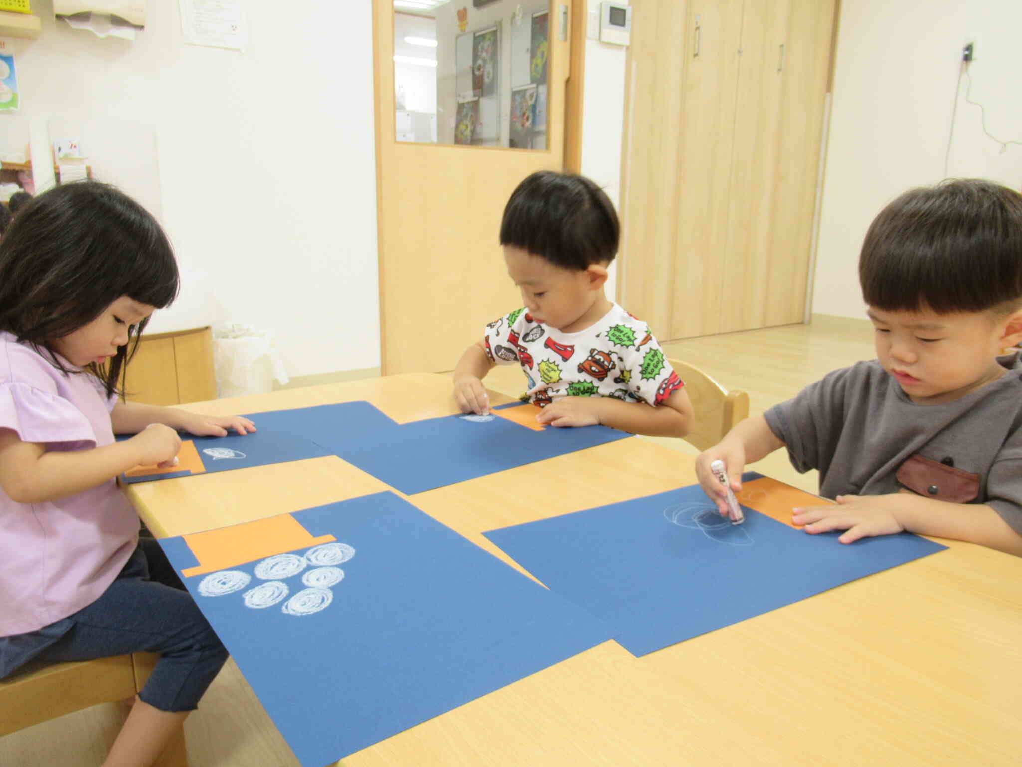 お月見製作 ２歳児 ②ニチイキッズ羽屋保育園ニチイキッズ