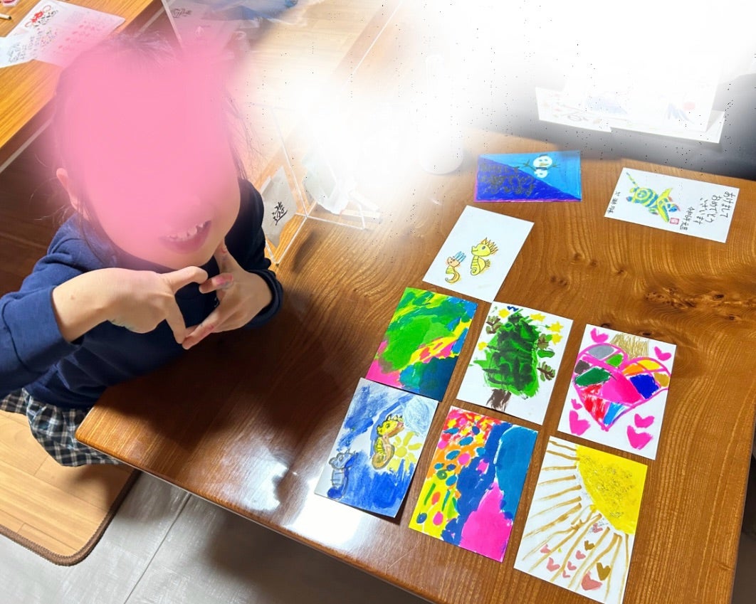 年賀状 子供手作り へびTikTok