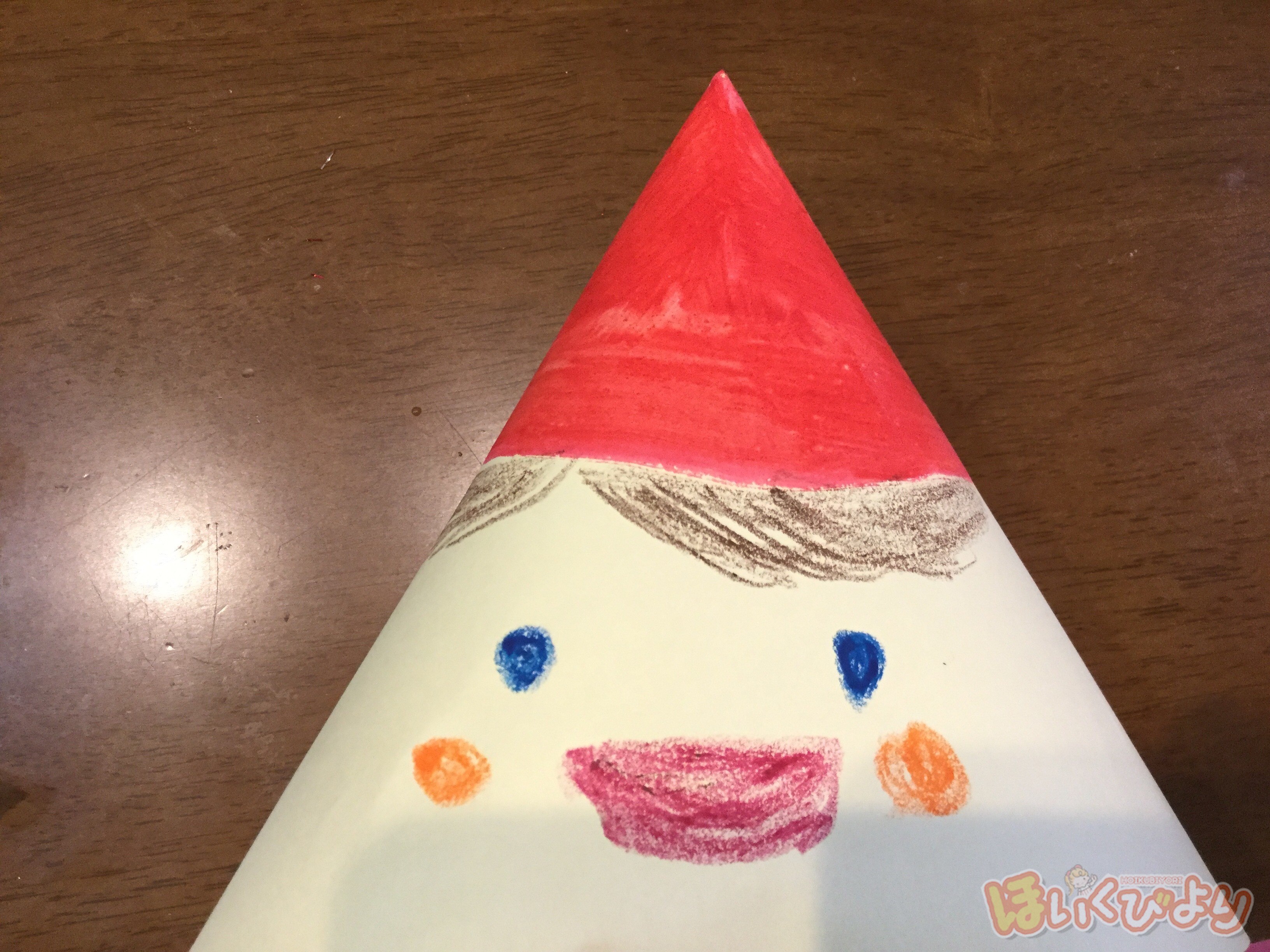 サンタクロースコーンハットの作り方ナベチンのパーティークラフトHappy Birthday Project ハピバ