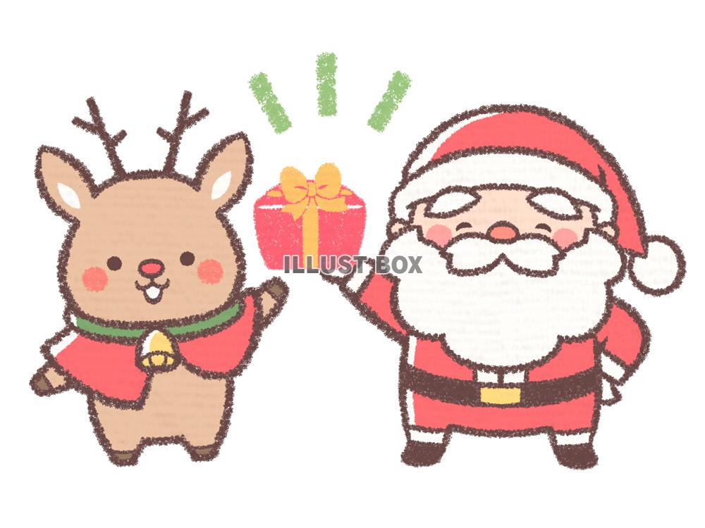 そりにのったサンタクロースのイラストSOZAIC.com