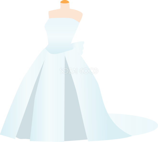 ウェディングドレスの女の子 似顔絵 イラストのフリー素材イラストイメージ