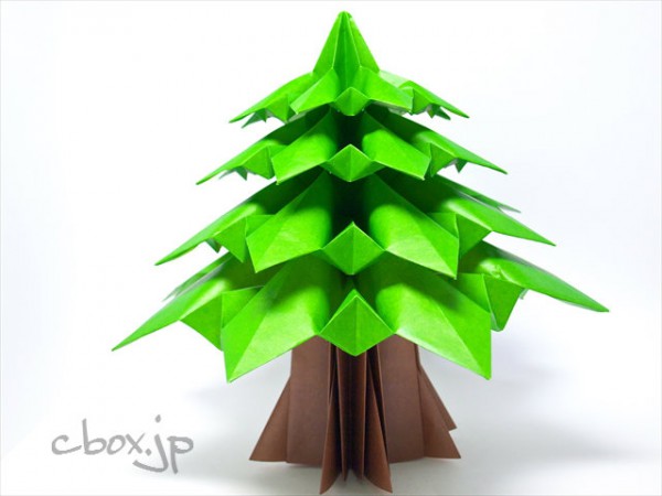 おりがみで作ろう♪ 立体ツリーの折り方保育士ワーカ