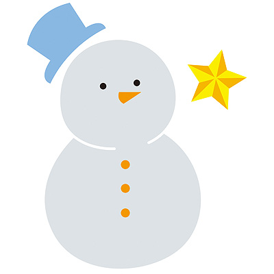 12月と雪の結晶イラストのフリー素材イラストイメージ