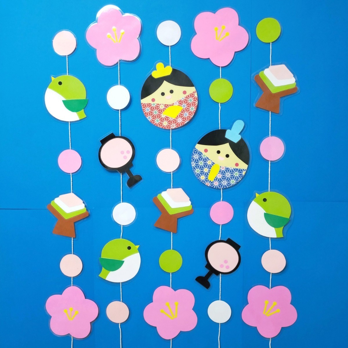 壁面飾り ひな祭り おひな様 ガーランド5列 ラミネート済 Yahoo!フリマ 旧PayPayフリマ