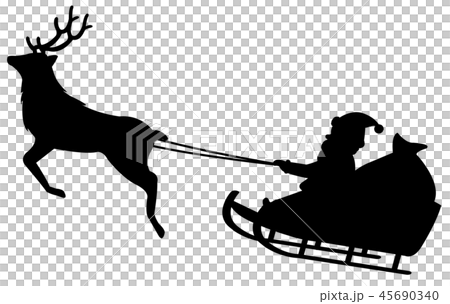 トナカイシルエット イラストの無料ダウンロードサイト「シルエットAC」