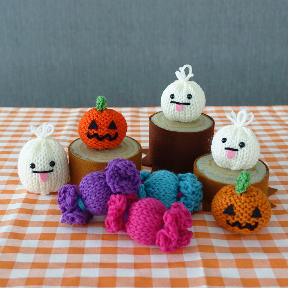 ハロウィンあみぐるみセット あみぐるみ amigurumi 「おばけ 大ハロウィン 」～GhostLarge sizeHalloween～三角帽子の編み
