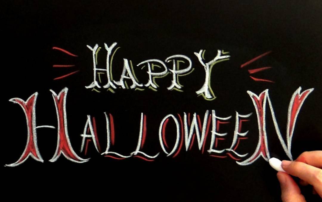 ハロウィン🎃🎃🎃だね。チョークアートオイルパステル黒板アートキャッチパステルチョークアート御茶ノ水教室池袋教室静岡セノバ藤枝静岡朝日テレビカルチャー静岡スクール富士宮市おけいこ