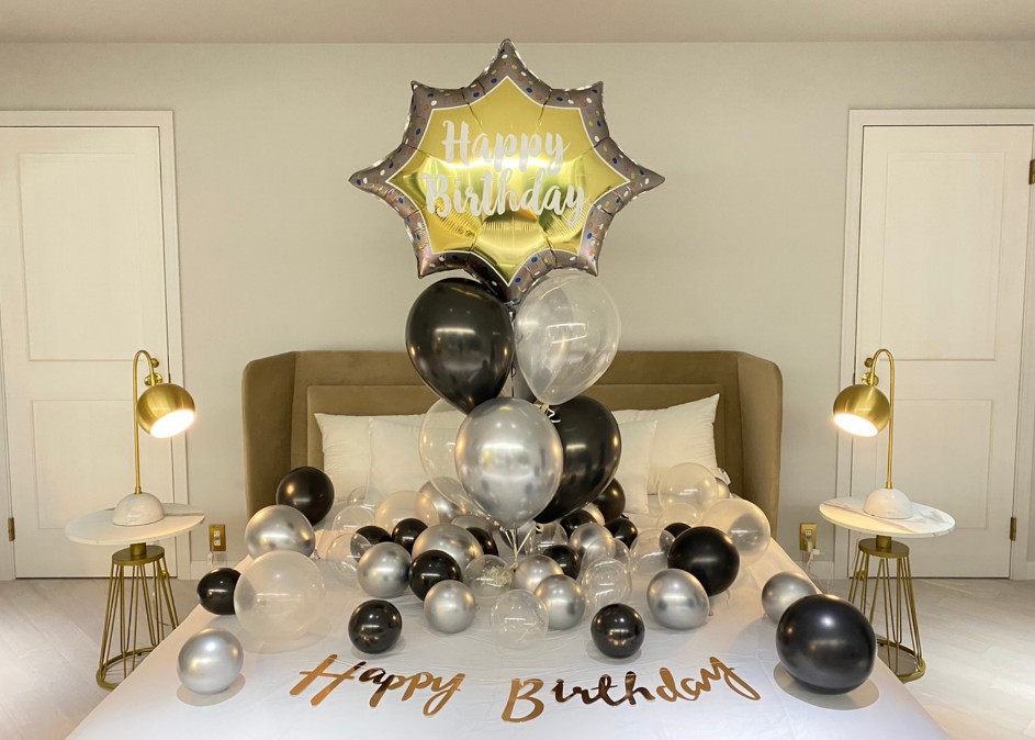 楽天市場お部屋装飾用バルーンセット飾り付けセット 装飾 誕生日 バルーン ホテル サプライズ 風船 記念日 プロポーズ marry me推し活 推し バースデー SNS映え 可愛い お洒落 文字入れ無料 送料無料 : バルーン＆アニマル雑貨 Le Chien