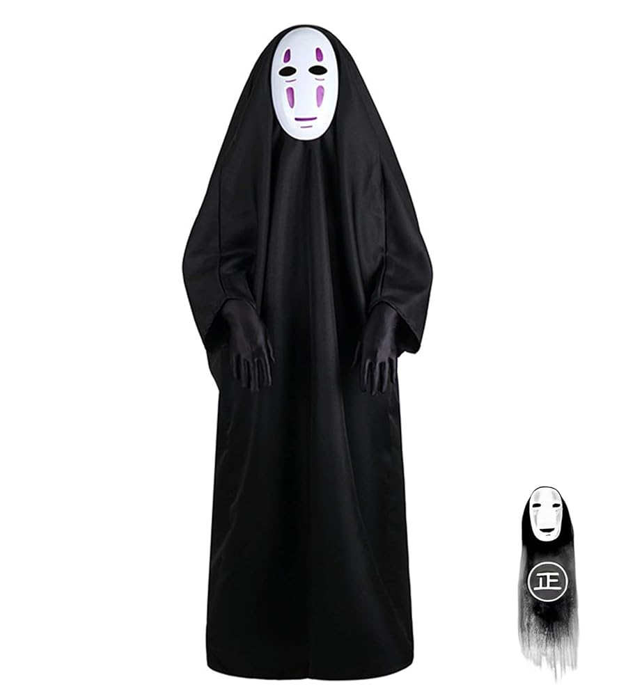 Halloween🎃💛 ⁡ パパの襦袢でwwww カオナシ似合いすぎ😈笑 ⁡ 今にも落ちそうなほっぺが愛おしい😙❤️‍🔥 ⁡ ⁡Halloweenカオナシハロウィンハロウィンコスプレ仮装ハロウィン仮装赤ちゃんジブリ8ヶ月8ヶ月ベビー女の子ママ女の子ベビー成長記録