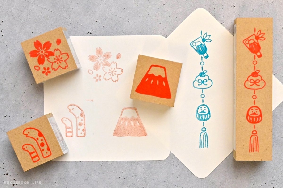 ダイソー100均・年賀状スタンプ午年 簡単手作りアイデア！インク・いろどりシールグッズ2025-2026 - 100均✖Sweetsレシピ‼