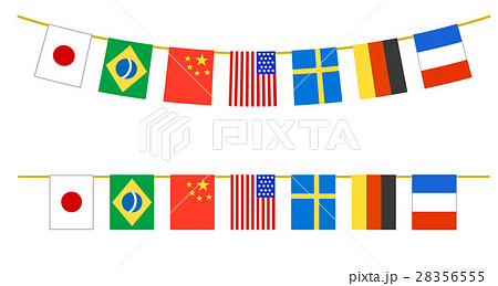 青空と万国旗の運動会なフレームのイラスト素材16970970- PIXTA