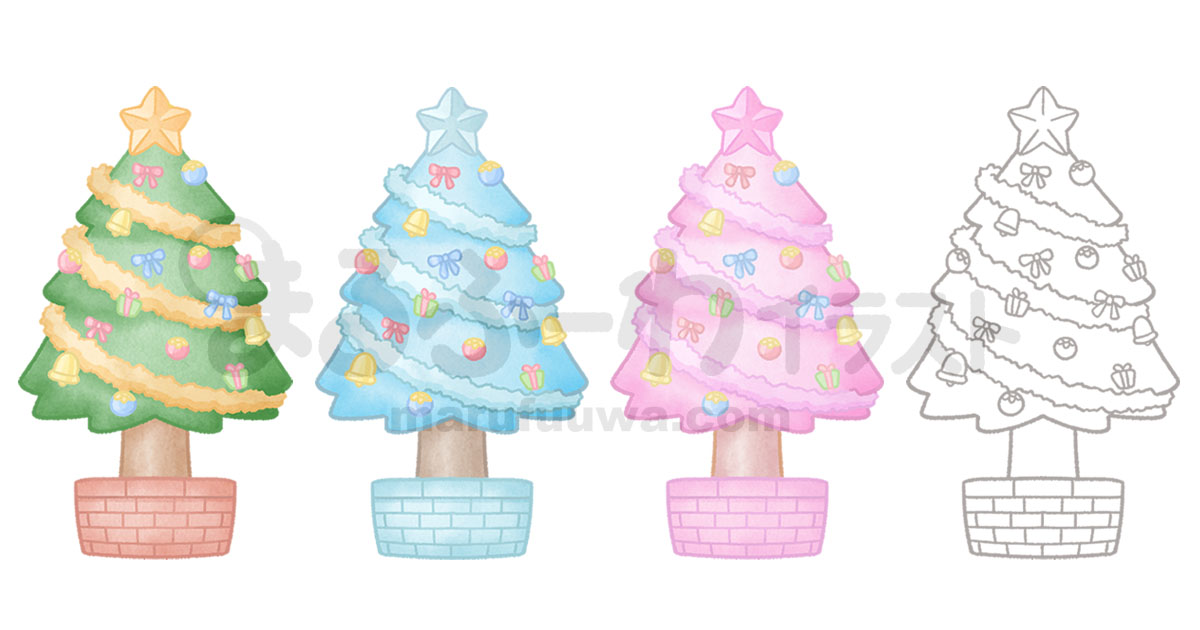 クリスマスツリーの下にプレゼントを並べるサンタクロース 男性 のイラスト – フリーイラスト素材集 KuKuKeKe