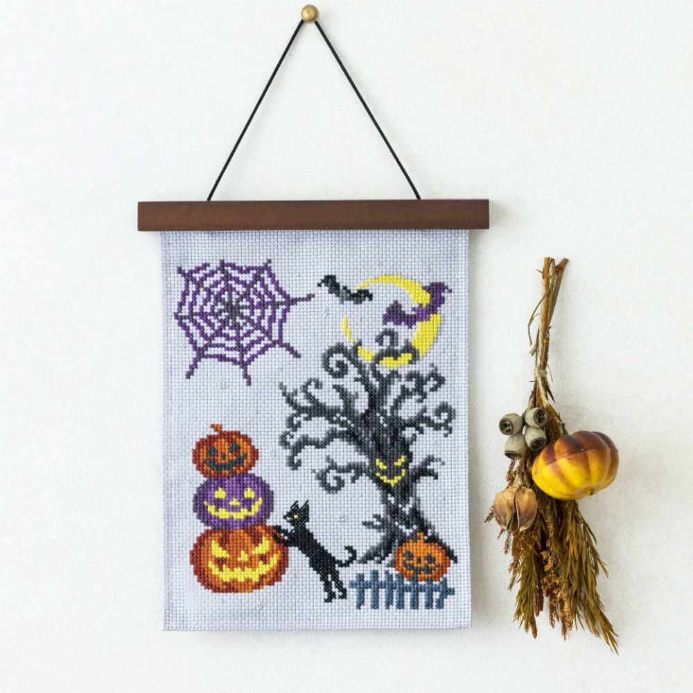 ハロウィン刺繍キット初心者、初心者刺繍キット、モダン刺繍キットクロスステッチ、手刺繍キット、ニードルポイント、クラフトキット - Etsy 日本