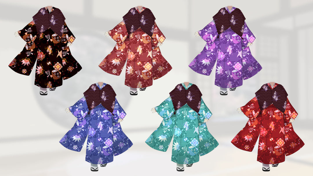 着物女性 pngのみ ：イラスト無料