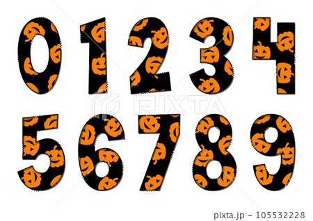 ハロウィンのキャラクターと数字 3イラスト - No: 23112566無料イラスト・フリー素材なら「イラストAC」