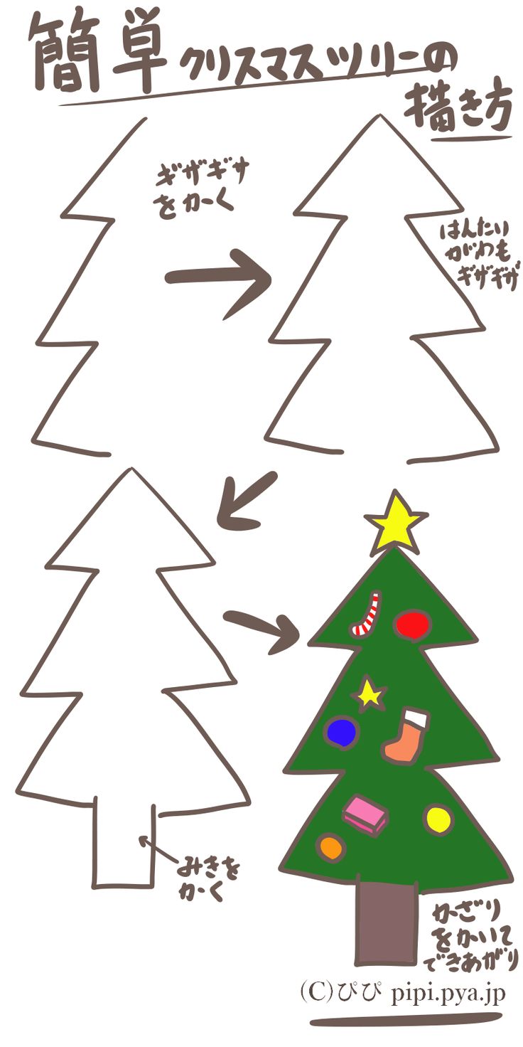 簡単＆かわいい クリスマスなミニイラストの描き方 一緒に描いてみようHow to draw christmas illusts