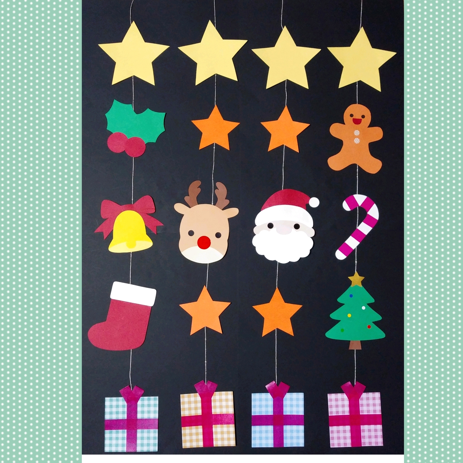 クリスマス吊るし飾り クリアファイルTikTok