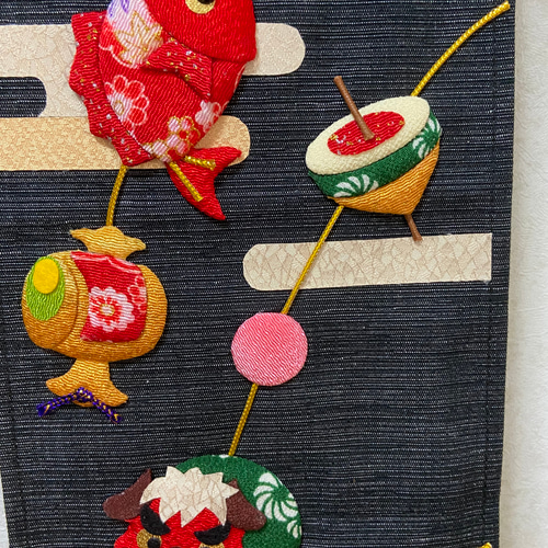 タペストリー 細タペストリー 門松 和モダン 冬 迎春 お正月 四季 手描き タぺストリー 麻 オシャレ 門松 麻 オシャレ 和風 和インテリア手描き 季節感 海外土産にも最適です -ギフトと雑貨の店 トレフール Giftmall店 - プレゼント＆ギフトのギフトモール