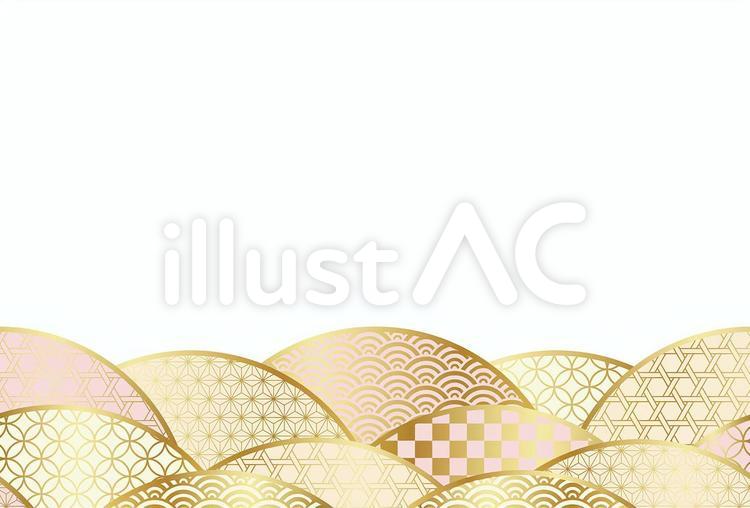 花柄や定番和柄の背景用シームレスパターンの和風年賀状素材234192126 毎月1点無料 フリー のストックフォト イメージマート