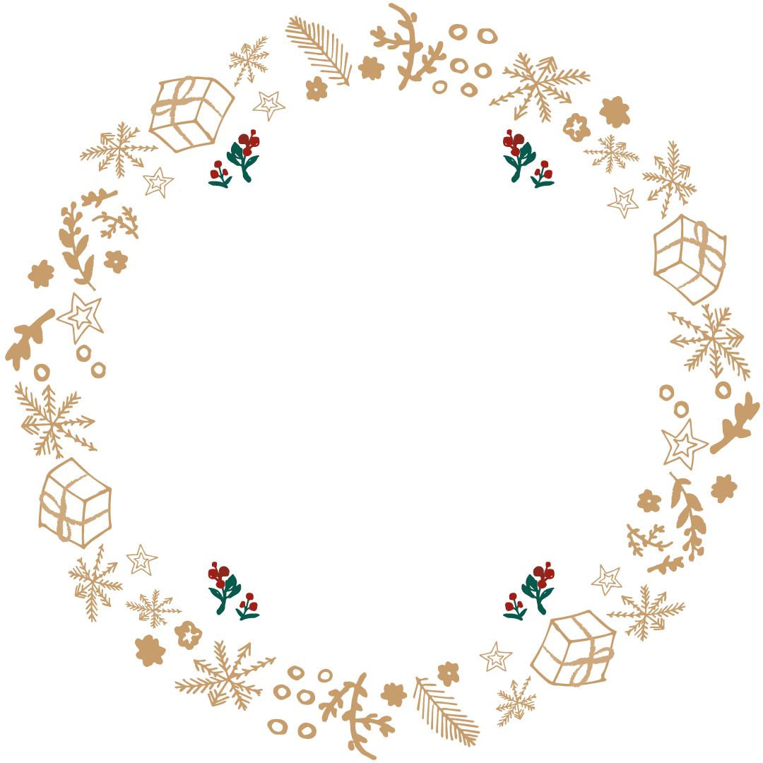 クリスマスフレームグラフォン無料素材