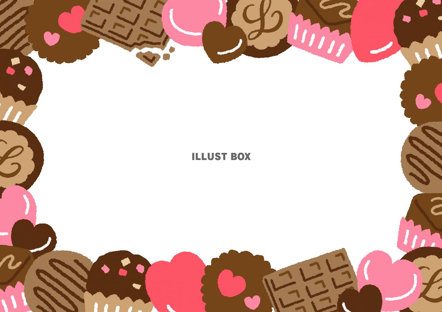 心とリボンで抽象的なバレンタイン背景のイラストのイラスト素材・ベクター Image 12021177