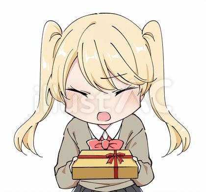 フリーイラスト9人のバレンタインチョコを渡す女子のセットでアハ体験GAHAG著作権フリー写真・イラスト素材集 - GAHAG著作権フリー写真・イラスト素材集