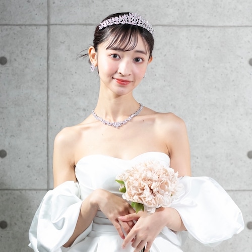 ウェディング 髪飾り 韓国 レディース シンプル 花嫁 クラウン ティアラ 結婚式 ブライダル エレガント プリンセス 誕生日 ウェディングブリリアントクラウンティアラ＆イヤリング ピアスセット 通信販売ブライダルウェディング通販 髪飾り