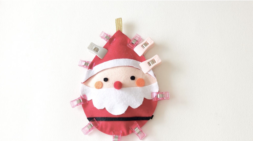 クリスマス 縫わずにフェルトで手作りクリスマスバック 100均DIY felt Christmas Xmas