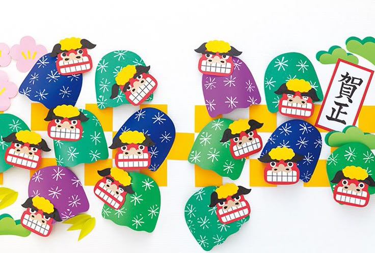 壁面飾り お正月壁面 1月の壁面 1月の壁面「楽しいお正月」 保育