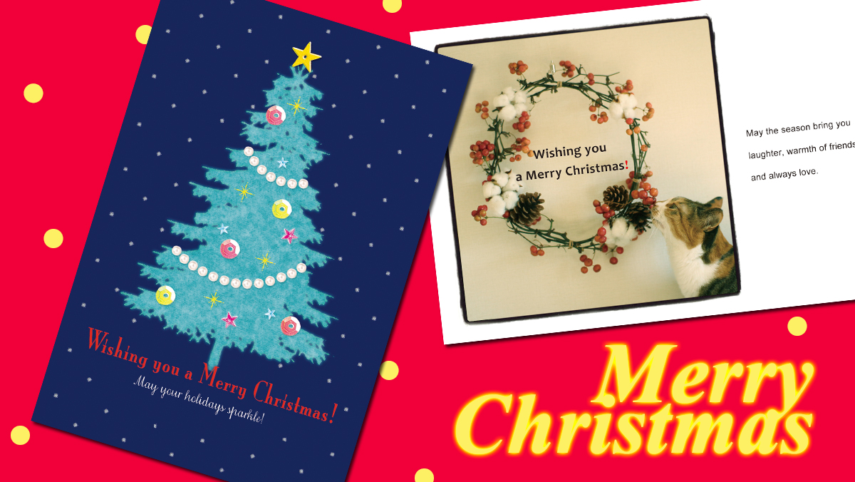 MERRY CHRISTMAS・英語ポップロゴ無料イラスト素材素材ラボ