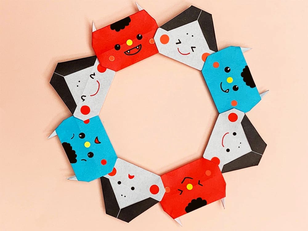 節分 折り紙折り紙１枚 簡単 可愛い おたふく 折り方 - YouTube