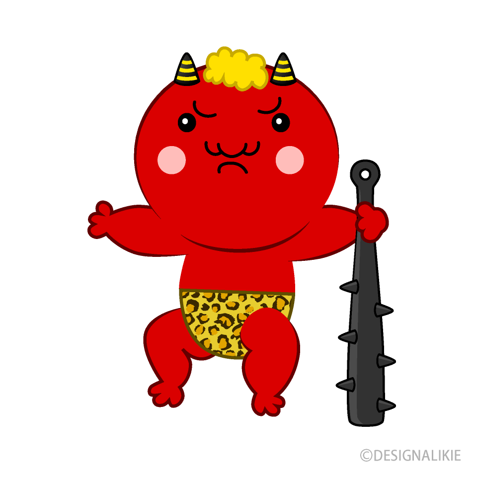 節分のキャラクターのお多福と鬼 イラスト素材7219482- フォトライブラリー photolibrary