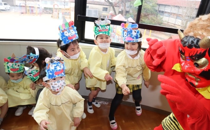 節分 大 壁面飾り 壁面 節分 鬼 豆まき ２月 壁面飾り 保育 ハンドメイド - nekoneko_shop