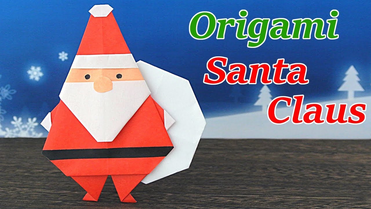 折り紙で立つサンタクロースの作り方・折り方立体サンタ - 自由研究テーマとまとめ方