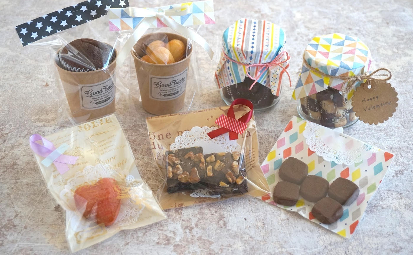 かわいくこだわりたい❣ バレンタインラッピングアイデア 🍫💝 みんなはバレンタイン何かつくるかな❔❔ せっかく手作りしたなら ラッピングも凝ったものにしたいよね😚🧁そんな子のためにっ！ おしゃれさんのラッピングアイデアを紹介するよ🔍 お菓子を透明な袋に
