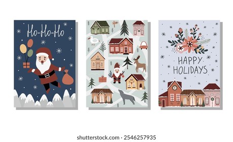 ビンテージ ハッピー ホリデー カード カバーの写真素材・画像素材 Image 15633546