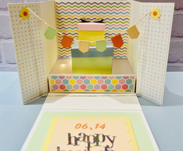 誕生日 サプライズボックス 飛び出す ギフト プレゼントボックス 簡単 手作り びっくり箱 HAPPY BIRTHDAY - メルカリ