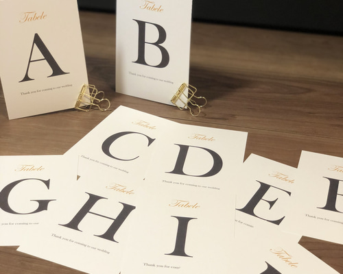 テーブルナンバー 12卓分アルファベット メモスタンドフリマアプリ ラクマ