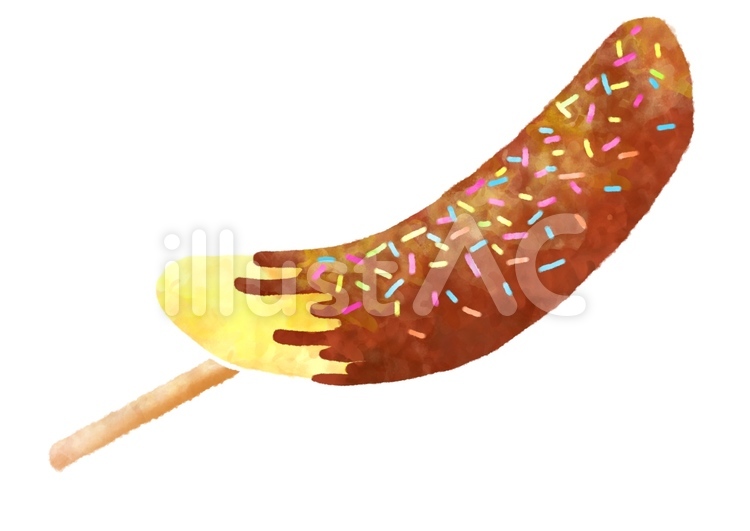 チョコバナナグラフォン無料素材