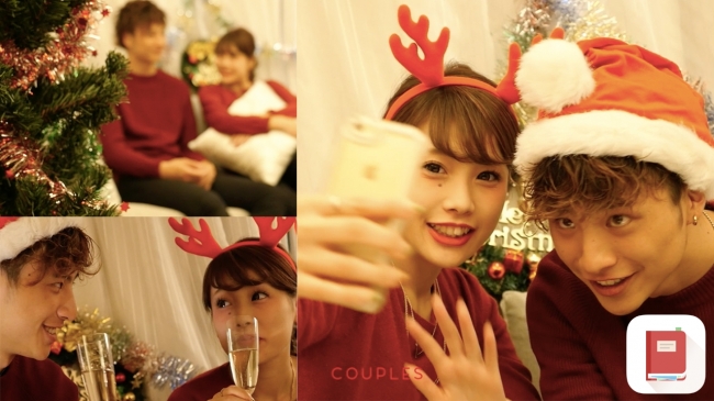 ユニバ クリスマスツリーカップルフォトTikTok