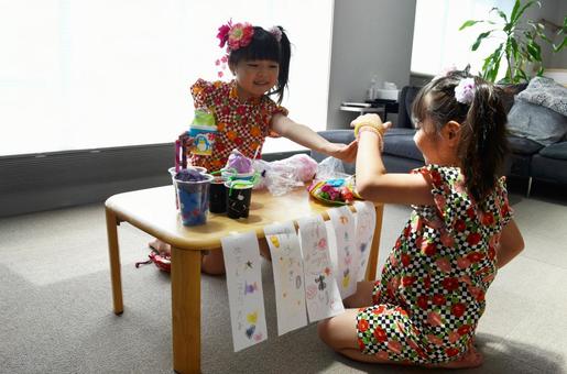 屋台 縁日 夏祭り おうち縁日 POP 千本くじ お菓子つり お好み焼 はしまき：イラスト無料