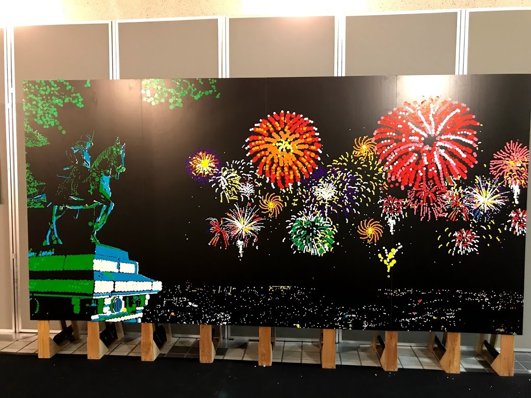 シール貼りあそび 花火と動物 台紙つづくWORK